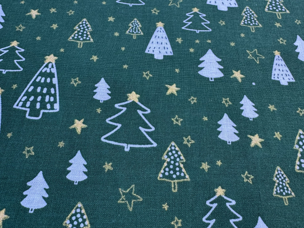 Baumwoll-Stoff Tannenbaum Grün Nr 4950